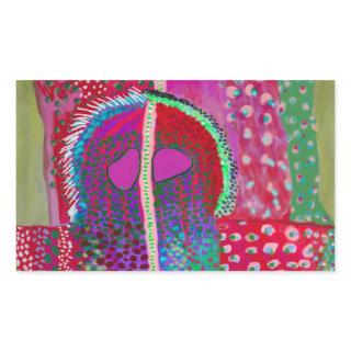 Space Alien Party Animal Rectangular Sticker