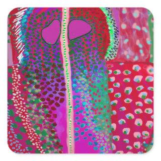 Space Alien Party Animal Square Sticker