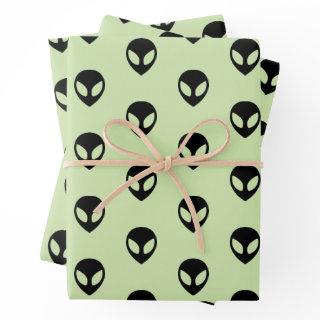 Space Alien  Flat Sheet Set of 3