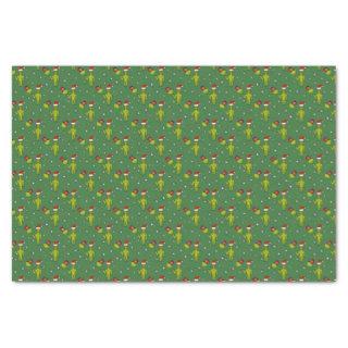 Space Aliens in Santa Hats Sci-Fi Christmas Tissue Paper