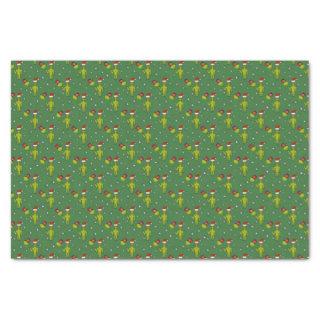 Space Aliens in Santa Hats Sci-Fi Christmas Tissue Paper