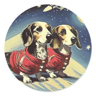 Space Dachshund Sticker