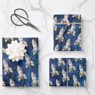 Space First Trip Around The Sun Birthday Wrapping  Sheets