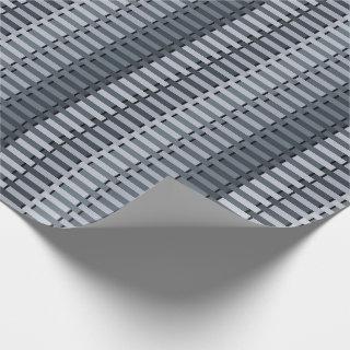 Space Gray Contemporary Stripe Pattern