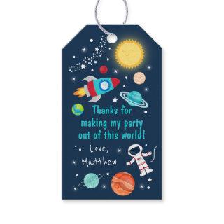 Space Out Of This World Birthday Gift Tags