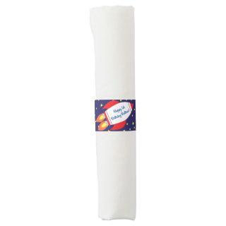 Space Rocket Star Ship 1st Birthday Party Napkin Bands