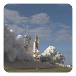 Space Shuttle Atlantis lifts off 23 Square Sticker