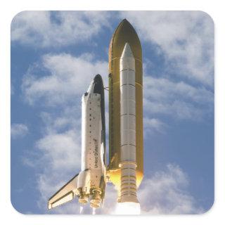 Space Shuttle Atlantis lifts off 6 Square Sticker