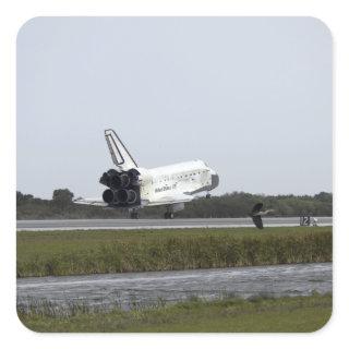 Space Shuttle Discovery touches down 3 Square Sticker