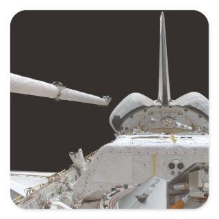 Space Shuttle Discovery's payload bay Square Sticker