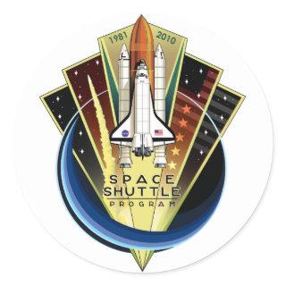 Space Shuttle Program Commemorative Patch Classic Round Sticker