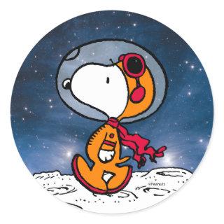 SPACE | Snoopy Astronaut Classic Round Sticker