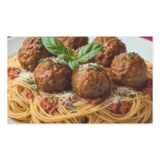 Spaghetti & Meatballs Rectangular Sticker