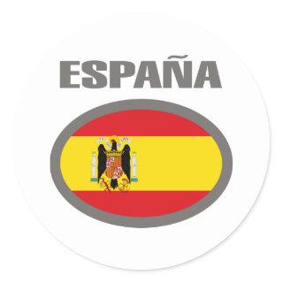 Spain Cool Flag Design! Classic Round Sticker