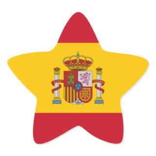 spain flag star sticker