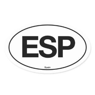 Spain Oval Oval Sticker
