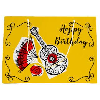 Spanish Souvenirs Corners Birthday large Large Gift Bag