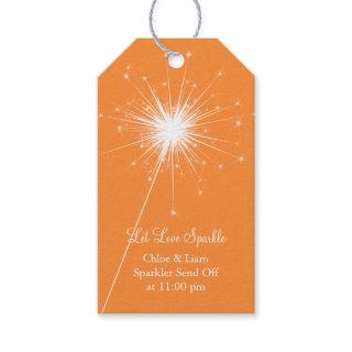Sparkler Gift Tag - orange