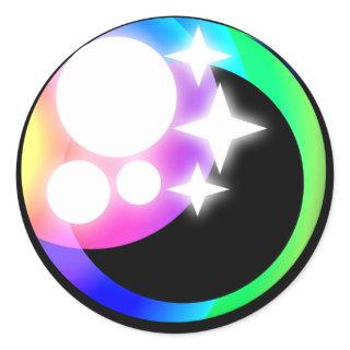 Sparkling kawaii style anime eye on sticker