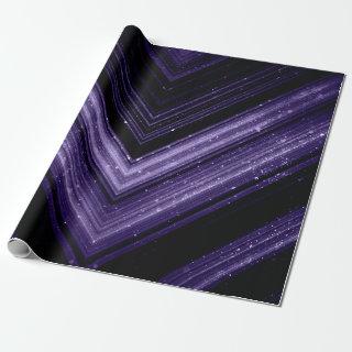 Sparkly metallic ultra violet galaxy chevron lines