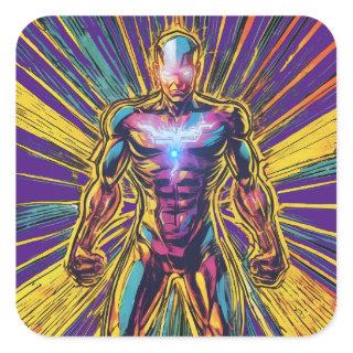 Sparky the Electrifying Superhero  Square Sticker