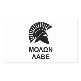 Sparta molon labe rectangular sticker