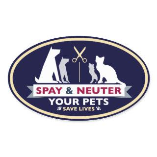 Spay & Neuter your Pets Oval Sticker
