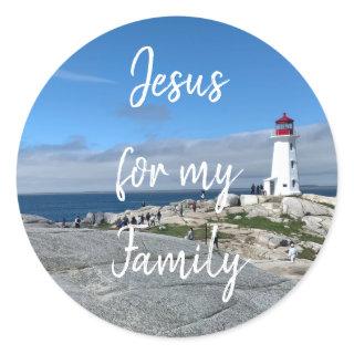 Speak Jesus Over Family Round Sticker