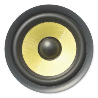 Speaker Cone Classic Round Sticker