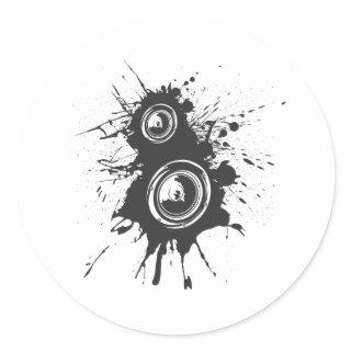 Speaker Graffiti - DJ Music Disc Jockey Audio Classic Round Sticker