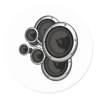 Speaker Wall Classic Round Sticker