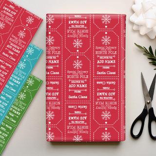 Special Delivery From North Pole - Add Child Name  Sheets