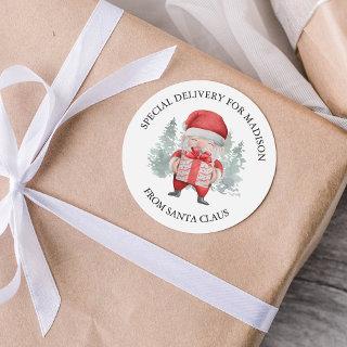 Special Delivery From Santa Kids Christmas Classic Round Sticker