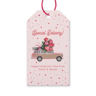 Special Delivery Roses SUV Classroom Valentine  Gift Tags