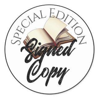Special Edition Signed Copy White Classic Round Sticker