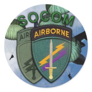 Special operations command civil affairs socom Sti Classic Round Sticker