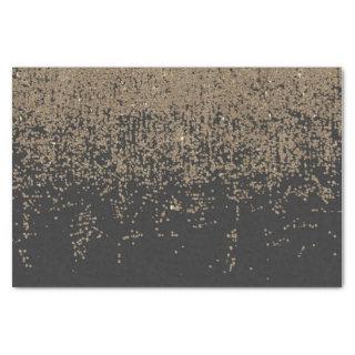 Speckled Gold Glitter Black Ombre Tissue Paper