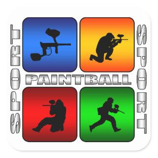 Spectacular Paintball Square Sticker