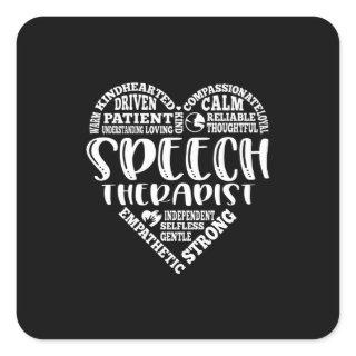 Speech therapist, Speech therapy, ST Square Sticker
