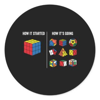 Speed Cubing Puzzle Cuber Cube Classic Round Sticker