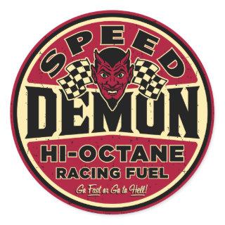 Speed Demon 003A Classic Round Sticker