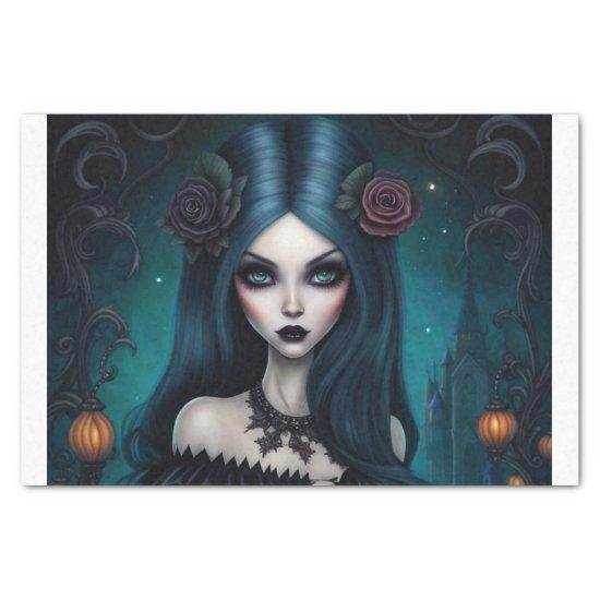Spellbound Gothic Witch Decoupage Paper