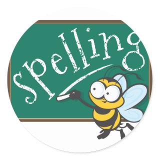 Spelling Bee Champion Classic Round Sticker