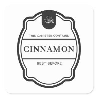 Spice jar Labels Cinnamon