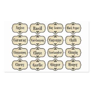 Spice Jar Labels Set Sticker