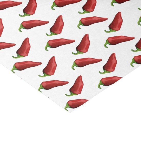 Spicy red chili peppers tissue paper
