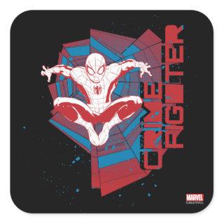 Spider-Man Crime Fighter Square Sticker