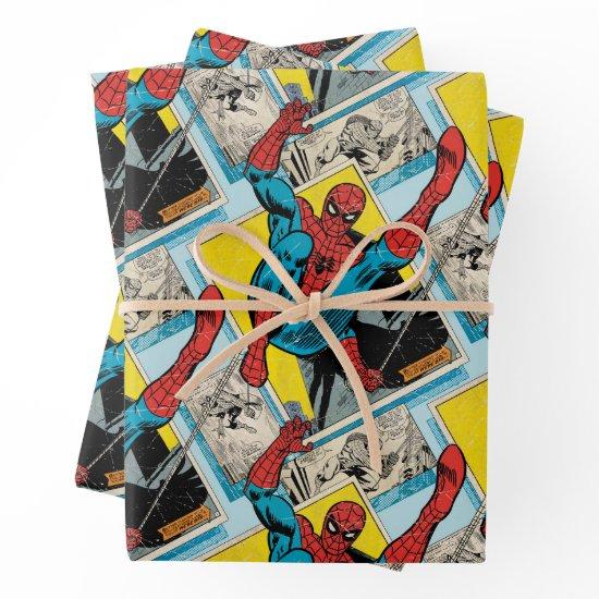 Spider-Man Swinging Out Of Comic Panels  Sheets