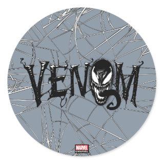 Spider-Man | Venom Name Logo Classic Round Sticker