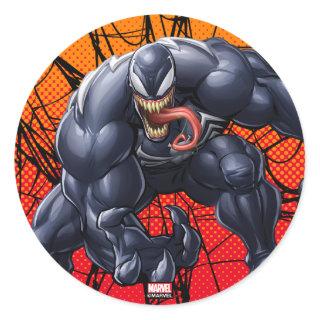 Spider-Man | Venom Reaching Forward Classic Round Sticker
